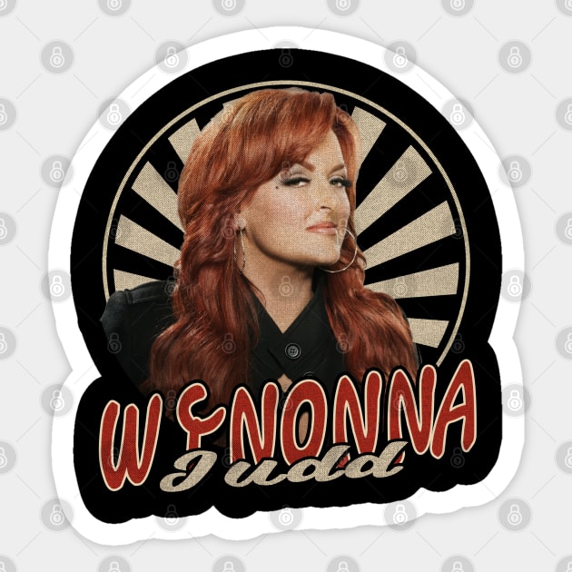 Vintage Circle Wynonna Judd Sticker by Motor Ilang